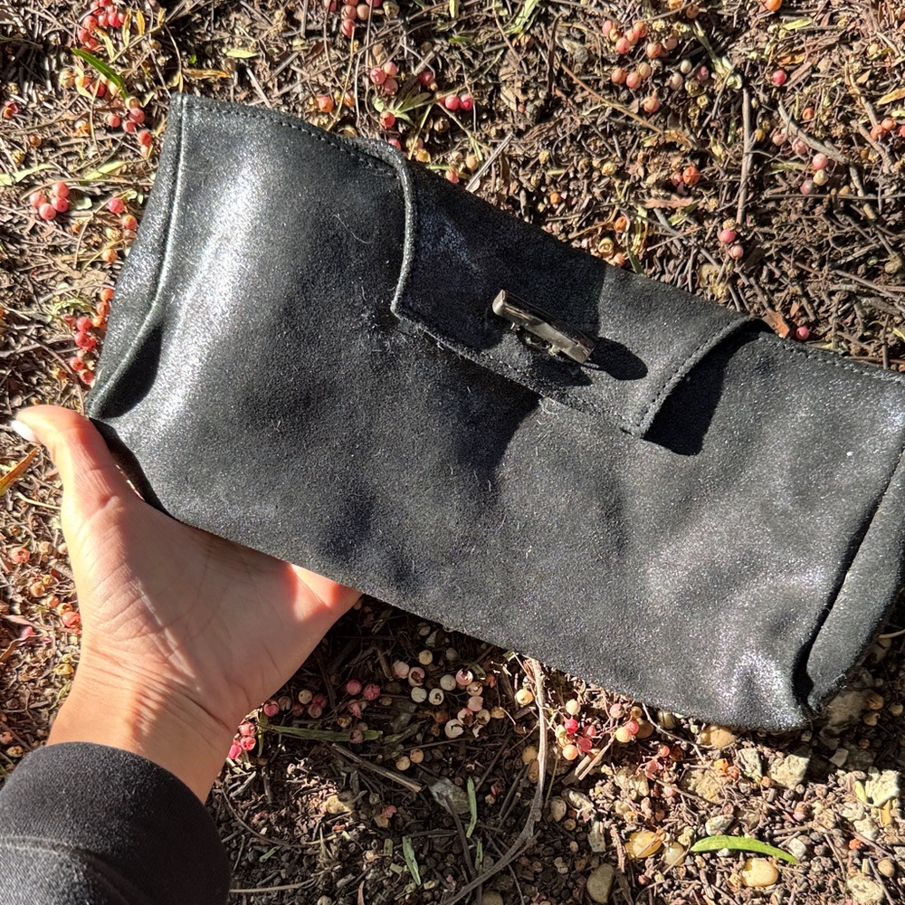 Black Clutch with Buckle